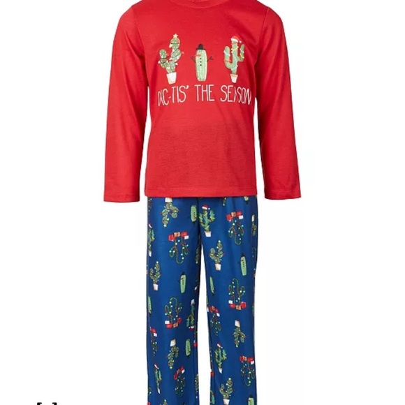 Family Pajamas Other - Pajamas Red Festive Cactus Sleepwear